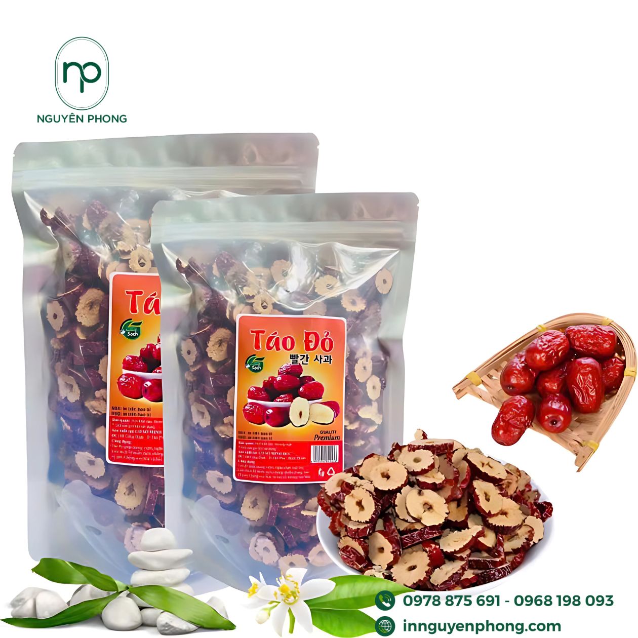 Mẫu in tem dán táo đỏ